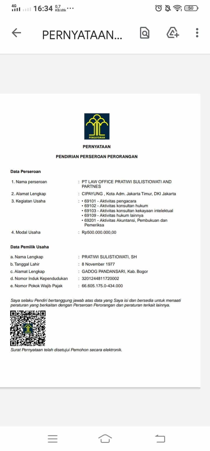 Dokumentasi Kantor Hukum Pratiwi Sulistiowati and Partners